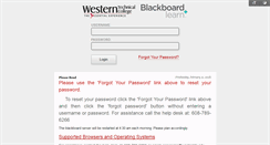 Desktop Screenshot of blackboard.westerntc.edu