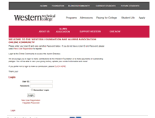 Tablet Screenshot of community.westerntc.edu